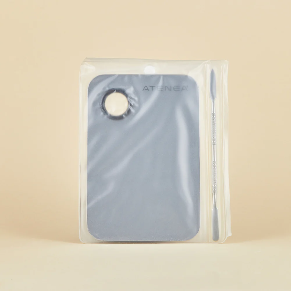 PALETA MEZCLADORA PLANA CON ESPÁTULA