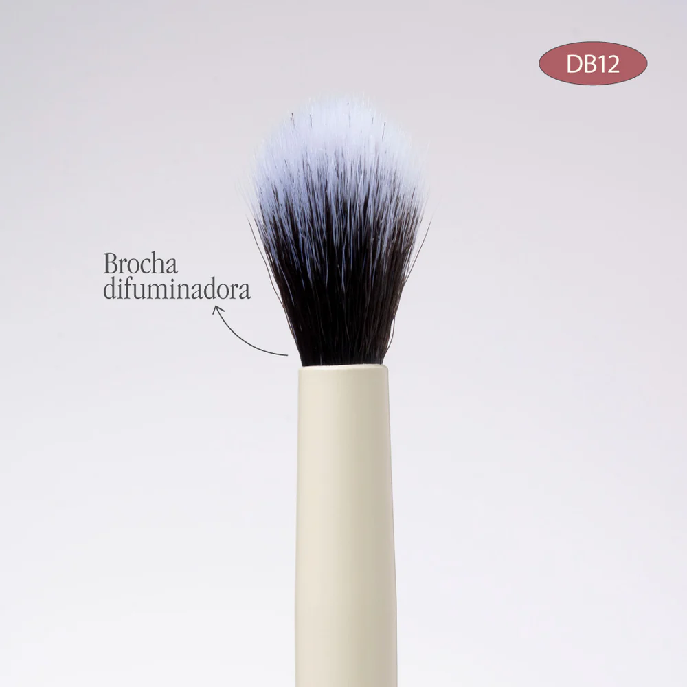 BROCHA DUO PLANA CREMA Y DIFUMINADORA