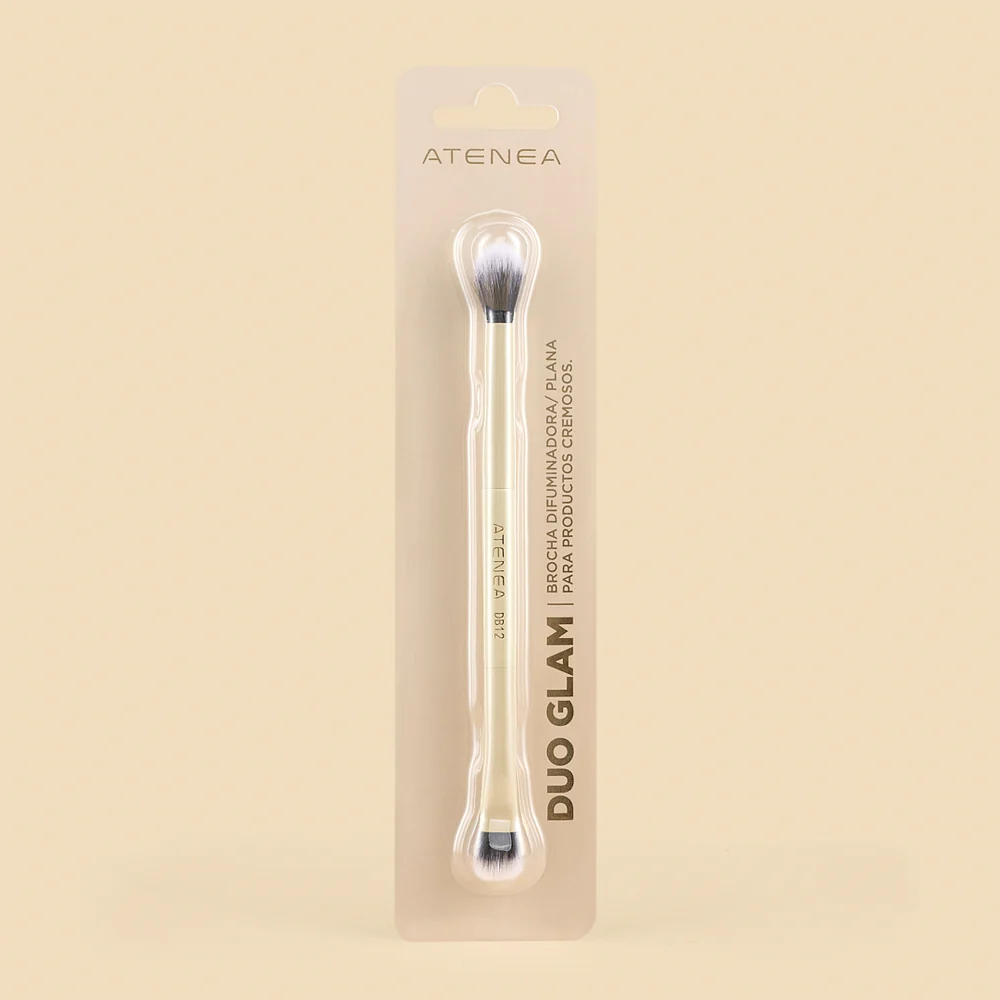 BROCHA DUO PLANA CREMA Y DIFUMINADORA
