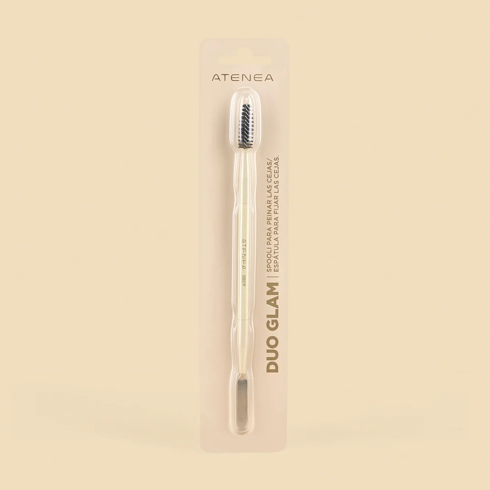 BROCHA DUO GLAM 09 PARA CEJAS Y ESPÁTULA