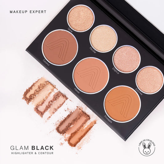 PALETA DE CONTORNOS E ILUMINADOR GLAMBLACK