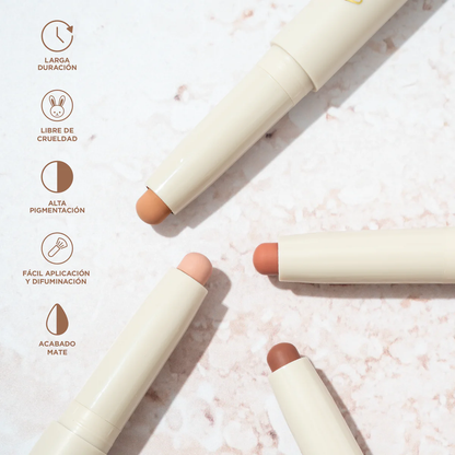 SOMBRAS CREMOSAS MATE EN BARRA