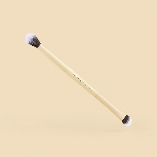 BROCHA DUO PLANA CREMA Y DIFUMINADORA
