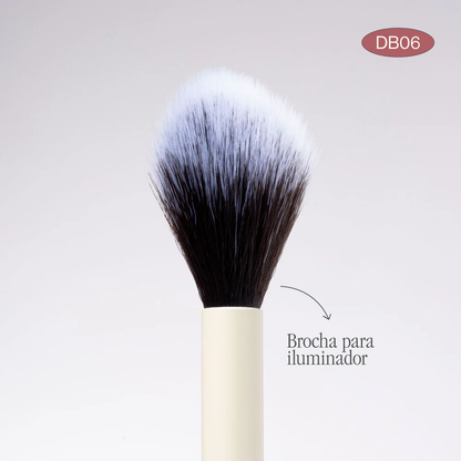 BROCHA DUO GLAM 06 PARA ILUMINADOR Y POLVO SUELTO