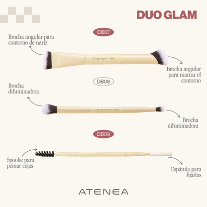 BROCHA DUO GLAM 07 PARA CORRECTOR Y CONTORNO