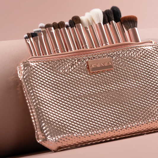 KIT DE BROCHAS DE MAQUILLAJE CORAL LIFE X18
